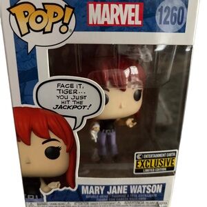 Funko Marvel Exclusive Figure with Red Hair and Purple Outfit
